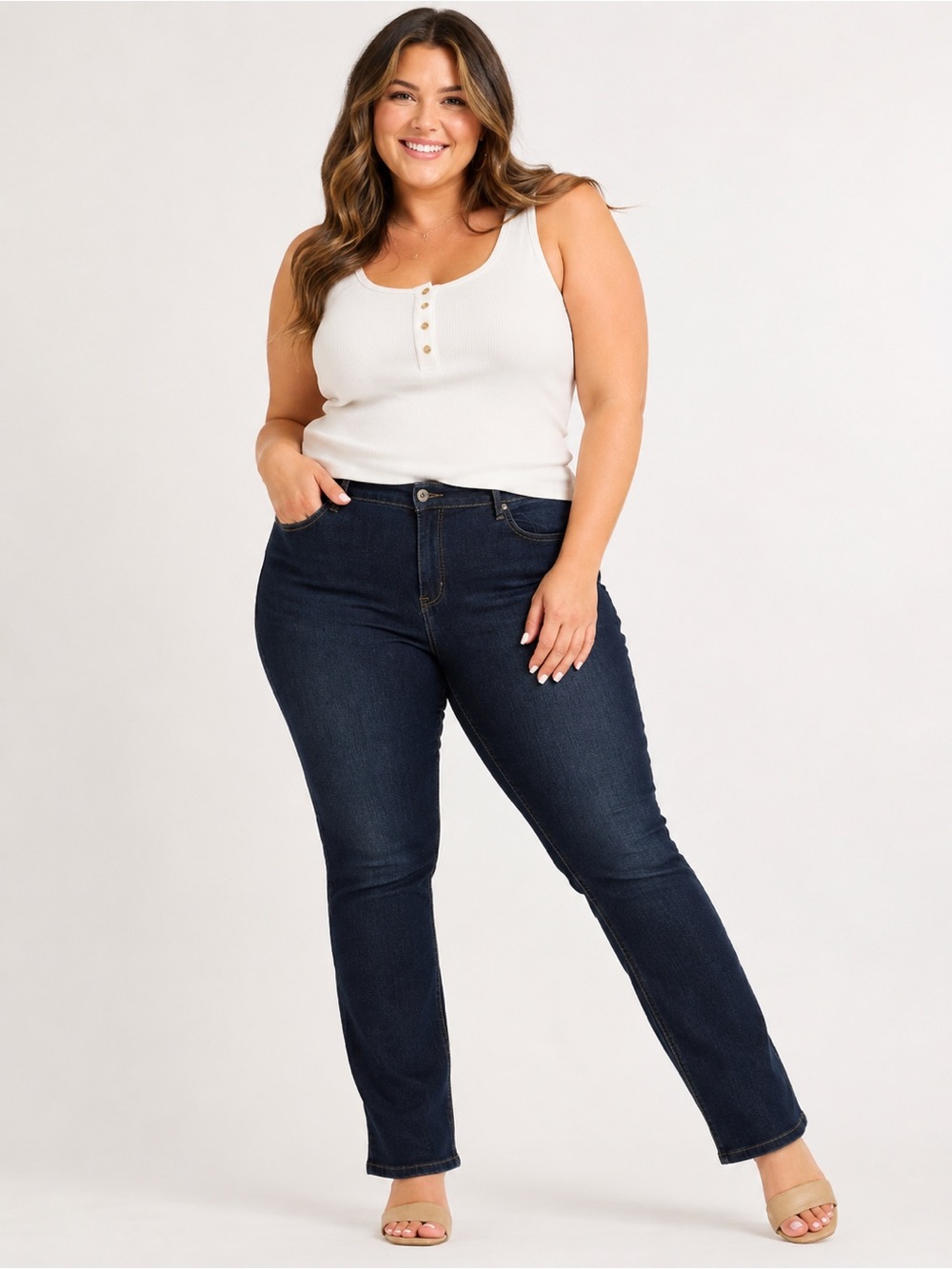 COTTON FARM WOMENS DENIM BLUE JEANS SIZE 20